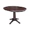 International Concepts Round 36 in Rd Top Pedestal Table, 12 in Leaf, 28.9 inH, Dining Height, Rich Mocha, 36 in W, Wood K15-36RXT-27B - alternate 8